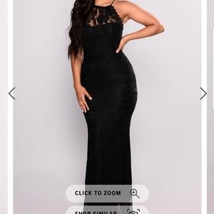 Formal lace black gown